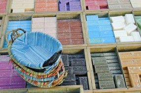 French Riviera village market soap