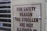 Stroller Not Allowed Sign